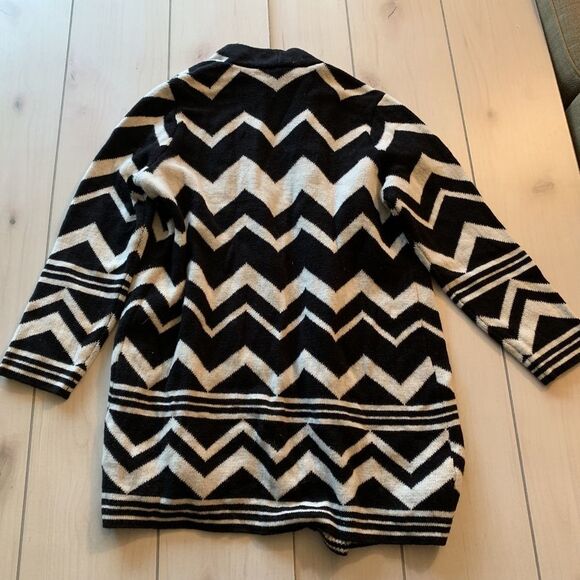 womens 3 Chicos cardigan NWT sweater black white‎ - Picture 3 of 5
